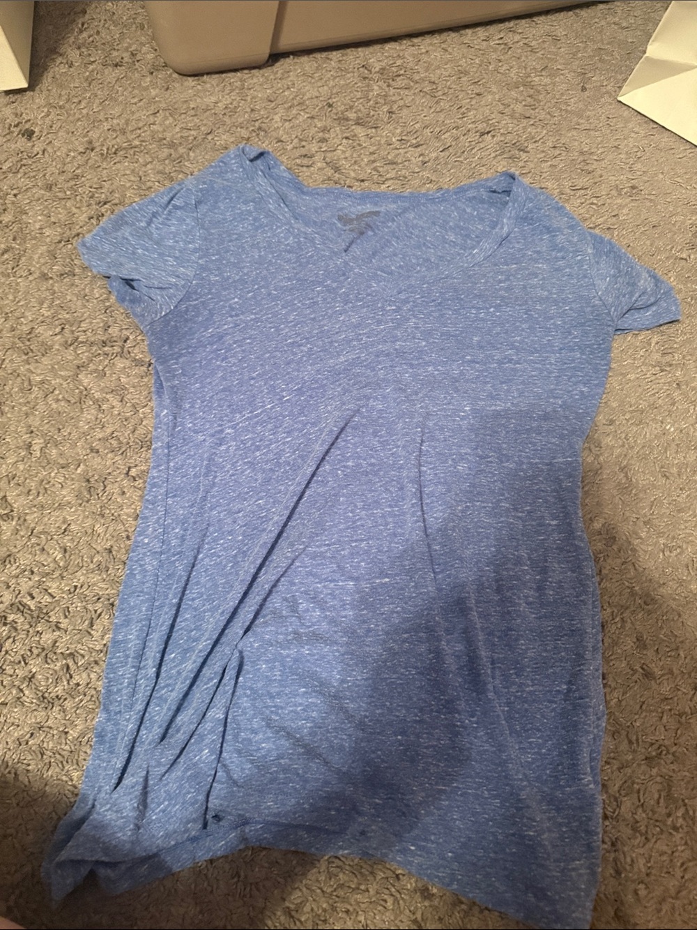 Blue v neck Short Sleeve Tee